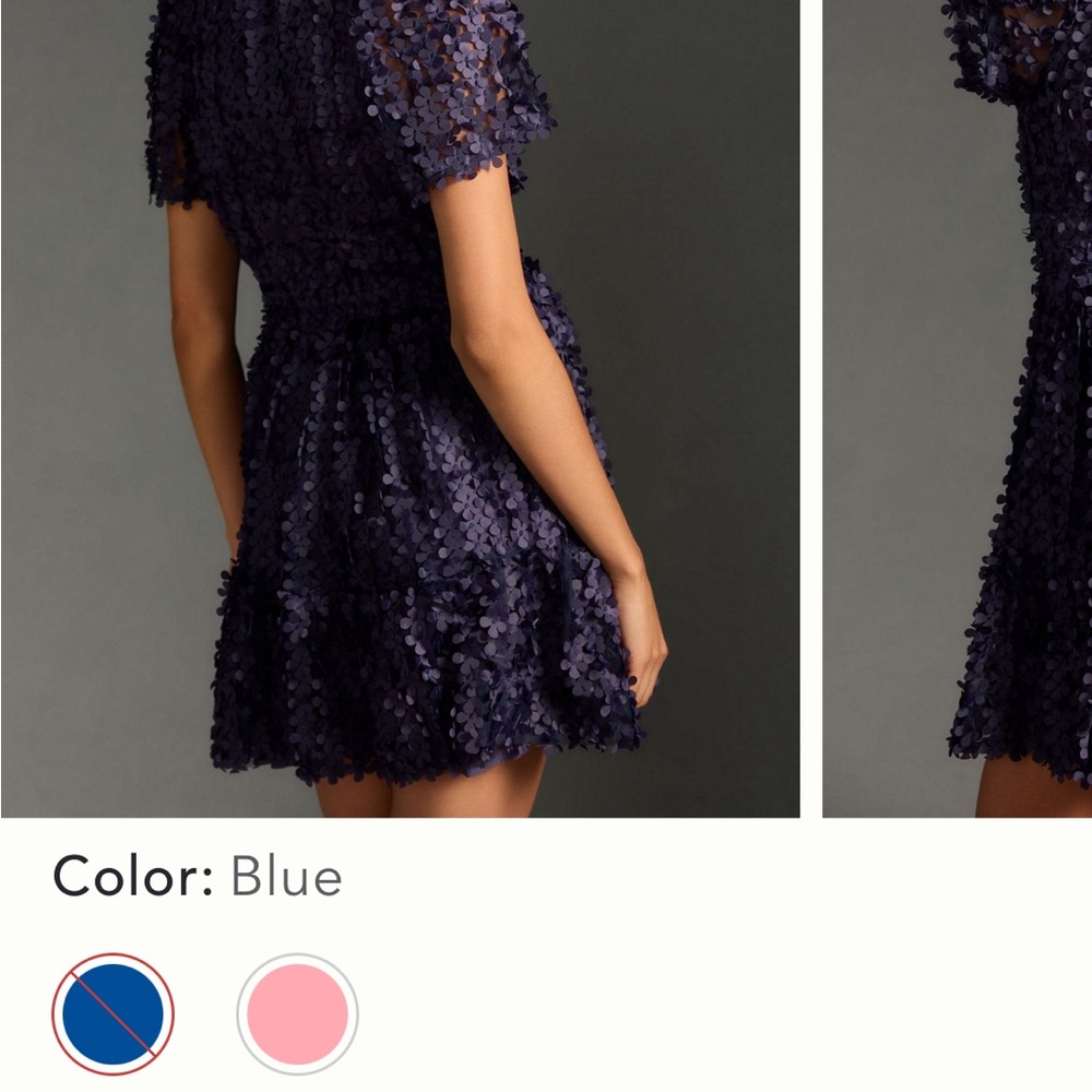 Anthropology Somerset dress in blue size small - Picture 5 of 5